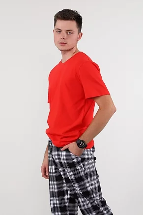 Мужской костюм с брюками 88040 / красный