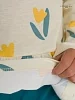 Детский костюм с легинсами Алиса / желтые тюльпаны, изумруд №4