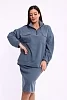Женский костюм с юбкой 31930 / серый