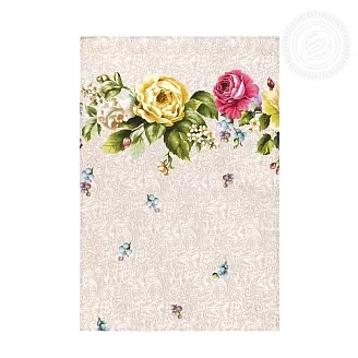Полотенце кухонное рогожка / Пионы