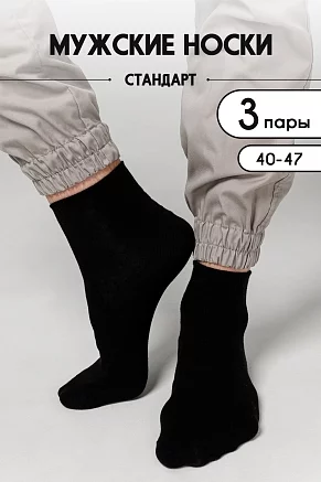Носки мужские стандарт Универсал (набор 3 пары) / черный