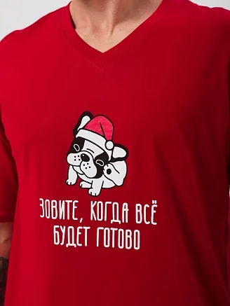 Мужской костюм с брюками Северная сказка-4.1 / красный
