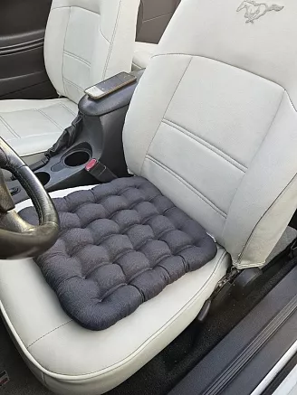 Подушка автомобильная на сиденье "АВТО-БИО" 40x40 / темно-серая