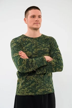 Лонгслив (макси) мужской из рибаны / Пиксель