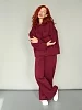 Женский костюм с брюками 2246/3 / Бордовый №7