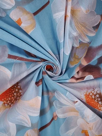 Пододеяльник бязь люкс (на молнии) / Ромашки
