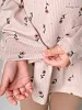Детский костюм с легинсами Алиса / полосатые цветочки, тауп №3