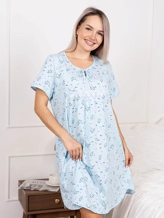 Женская ночная сорочка мод.2263/1 / Голубой