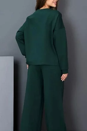 Женский костюм с брюками 35348 / изумрудный