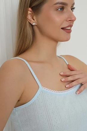 Женская пижама с шортами 67209 / голубой