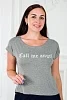 Футболка женская Лирика Call me angel / Серый меланж №1