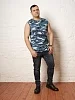 Майка мужская Вахта / голубой