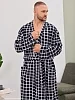 Мужской халат Сильвестр-2 / тёмно-синий №13