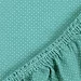 Простыня детская на резинке трикотаж / Горошек на зеленом