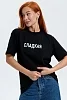 Женская футболка 8540 / черный+сладкая №2