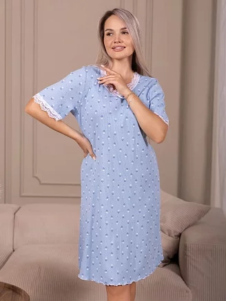 Женская ночная сорочка мод.2130/2 / Голубой
