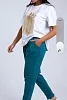 Женский костюм с брюками 35346 / петроль №10