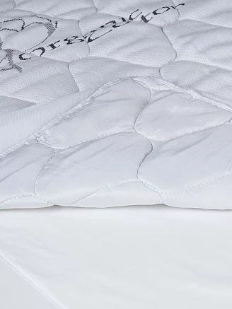 Наматрасник стеганый с бортом Коттон/Cotton / 200 гр/м2