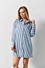 Женская блузка (рубашка) Тропический рай-2 / Голубая №2