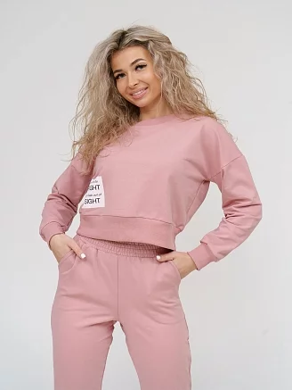 Женский костюм с брюками мод.1627/1 / Розовый