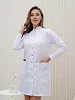 Халат медицинский женский М-051 Тиси / белый/красный №11