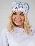 Колпак медицинский на резинке М-603 Стрейч/Принт / ST10 белый