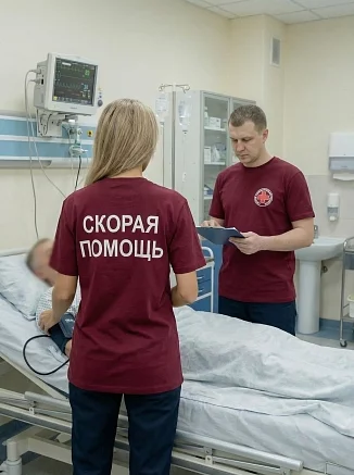 Футболка Скорая помощь М-204 / бордо
