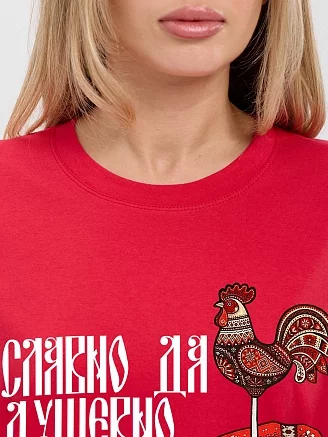 Женская футболка Сувенир-3 / алый