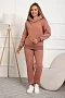 Женский костюм с брюками 88404 / коричневый