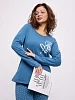 Пижама женская Today длинный рукав / Синий №14