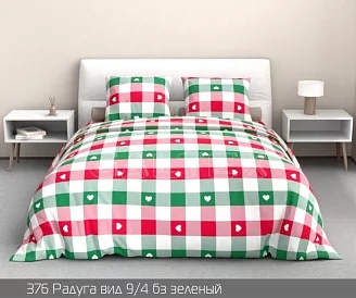 Постельное белье бязь Ф-ка Красная талка / рис. 376 Радуга зеленый