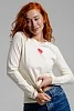 Женский лонгслив 8529/1 / молочный+Сердечко №7