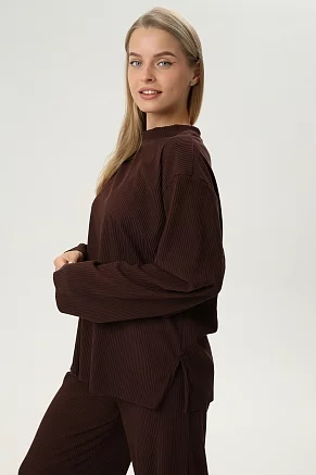 Женский костюм с брюками 14649 / шоколад