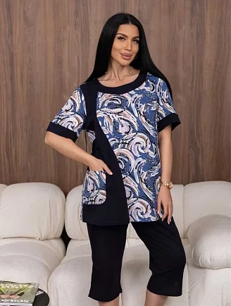 Женский костюм мод.2143/4 / Синий