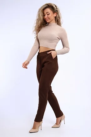Женские брюки 32825 / кофейный