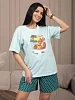 Женская пижама с шортами мод.2296/2 / Мятный №3