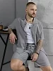 Мужской костюм Аристократ-2 / серый меланж №15