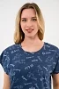 Женский костюм из футболки и шорт из кулирки Бонжур / Голубой №10