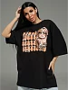 Женская футболка Амина / Черный матрешка