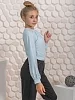 Детский школьный лонгслив "Амелия" / голубой №5