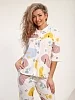 Женская пижама с брюками Мишель / Молочный №9