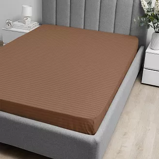 Простыня "Волшебная Ночь" на резинке 160x200 / Бежевый