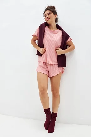 Пижама женская Бабочка / Коралловый