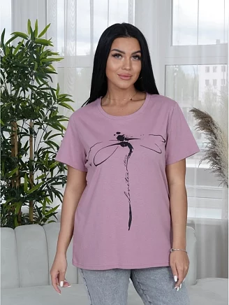Женская футболка Дениза / Сухая роза