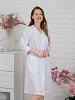 Халат медицинский женский М-038 Тиси / белый/розовый №10