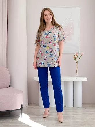 Костюм медицинский женский М-180П Тиси / М-1 василек
