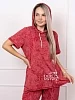 Женский костюм с брюками мод.2174/2 / Бордовый №3