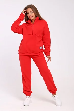 Женский костюм с брюками 35354 / красный