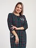 Женский халат Клетка 525 / Зеленый №5