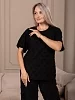 Женский костюм с брюками мод.2242 / Черный №4